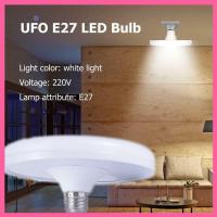 UOIGXO SHOP ใหม่ 220V สีขาว ไฟ LED E27 การประหยัดพลังงาน หลอดยูเอฟโอ