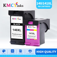 KMCYinks Penggantian Kmtrij Dakwat 140XL 141XL Yang Serasi untuk HP 140 141 Photosmart C4283 C4583 C4483 C5283 Deskjet D4263