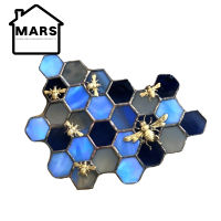 MARS Honey Bee Mosaic Wall Hanging Ornament Beautiful Art Decor For Living Room Garden Yard Window