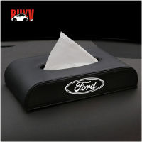 BuyV Premium Leather Tissue Box Car Tissue Holder Organizer For Ford Cars