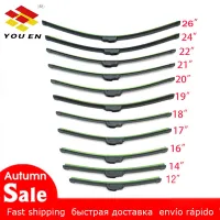 Car Windshield Wiper Blades U type Universal Soft Rubber Frameless Bracketless Car Wipers 14 quot; 16 quot; 17 quot; 18 quot; 19 quot; 20 quot; 21 quot; 22 quot; 24 quot;26 quot;