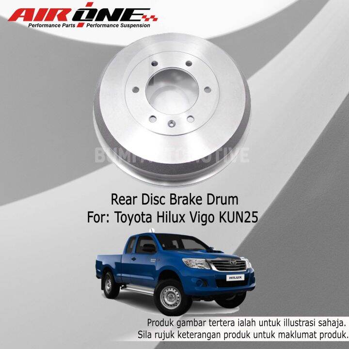 Toyota Hilux Vigo KUN25 Rear (Belakang) Brake Drum 1pc Lazada