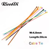 50Pcs/bag 5x300 5*300 4.8mm Width Self-Locking Green Red Blue Yellow Nylon Wire Cable Zip Ties.cable ties Cable Management