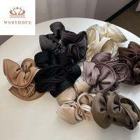 WSRYHDFE ฝรั่งเศส ของขวัญ อารมณ์ นางฟ้า สีทึบ ย้อนยุค แหวนผม Ruffles ซาติน scrunchies เชือกผมหญิง ยางรัดผมสไตล์เกาหลี