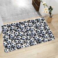 CLOOCL Flannel Doormat Hallway Indoor Decoration Popular Football Pattern Printing Water Absorbing Floor Mat Entrance Door Mat