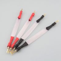 4PCS Plated Flat Cable Banana To Audio Cord Hifi