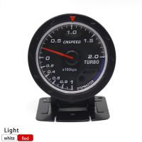 60MM Car Turbo Boost Gauge 2Bar Red White Lighting BAR Type Black Face Pressure Gauge Car Meter 2BAR KAP