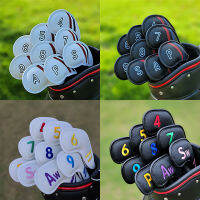 ที่มีสีสันจำนวนกอล์ฟเหล็กไล่โทนสีดิจิตอลหัวเหล็กปกเหล็ก Headcovers 4-9 ASP,ความหลากหลายของการป้องกันกอล์ฟคลับ