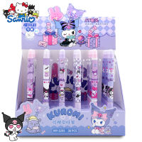 36ชิ้นกล่อง Sanrio Erasable ปากกาเป็นกลาง Kuromi Kawaii น่ารักการ์ตูนนักเรียนอุปกรณ์การเรียนสีฟ้าเครื่องเขียนปากกาของขวัญของเล่น