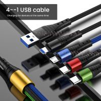 สาย USB 4 In 1ชนิด C สำหรับ14 13 12 11 Pro 3In1 2In 1ไมโคร USB USB สายชาร์จไมโครไมโคร USB สาย USB สำหรับ1.2เมตร