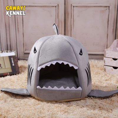 [pets baby] CAWAYI KENNEL SharkDog Bed For Dogs Cats ผลิตภัณฑ์สัตว์ขนาดเล็ก Cama Perro Hondenmand Panier Chien Legowisko Dla Psa