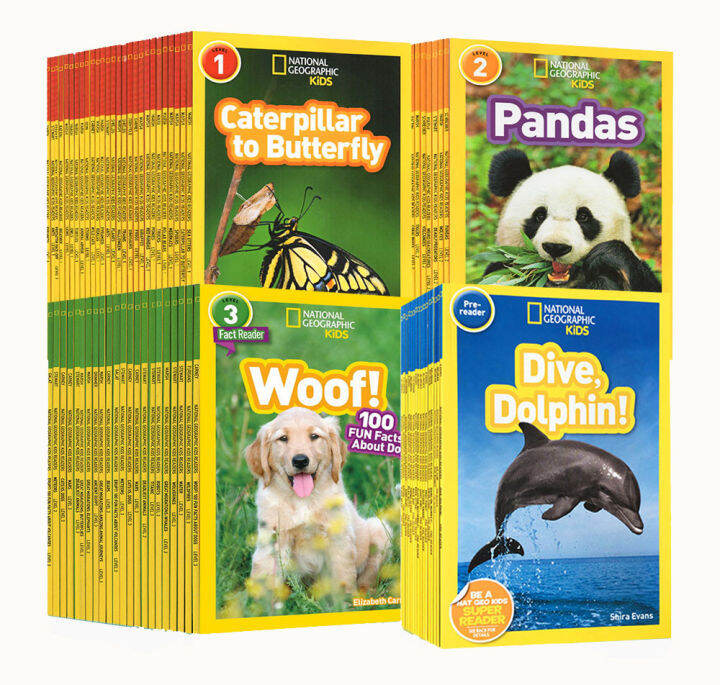 【จัดส่งจากกรุงเทพ】4 การออกแบบ National Geographic Kids Readers Pre ...