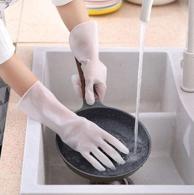 ถุงมือยาง ถุงมืองล้างจาน ถุงมือพลาสติก  ใช้สำหรับทำความสะอาดต่างๆ