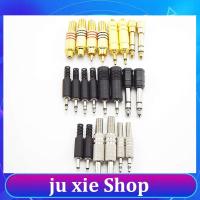 JuXie store 2pcs 3.5mm to 6.5mm female Male Audio Connector Adapter RCA Stereo Jack Plug For Aux Speaker Cable Headphone