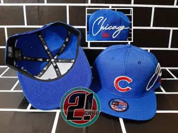 Chicago Cubs Hat Blue Red Brim C Logo Curved Brim Strapback Dad