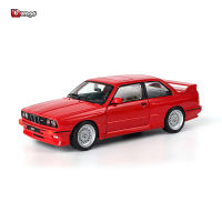 Bburago 1:24รถ Baru Bmw M3 (E30) 1988หุ่นอัลลอย Kereta Mewah Kenderaan Diecast Kereta ของเล่นโมเดล Koleksi Klasik Hiasan