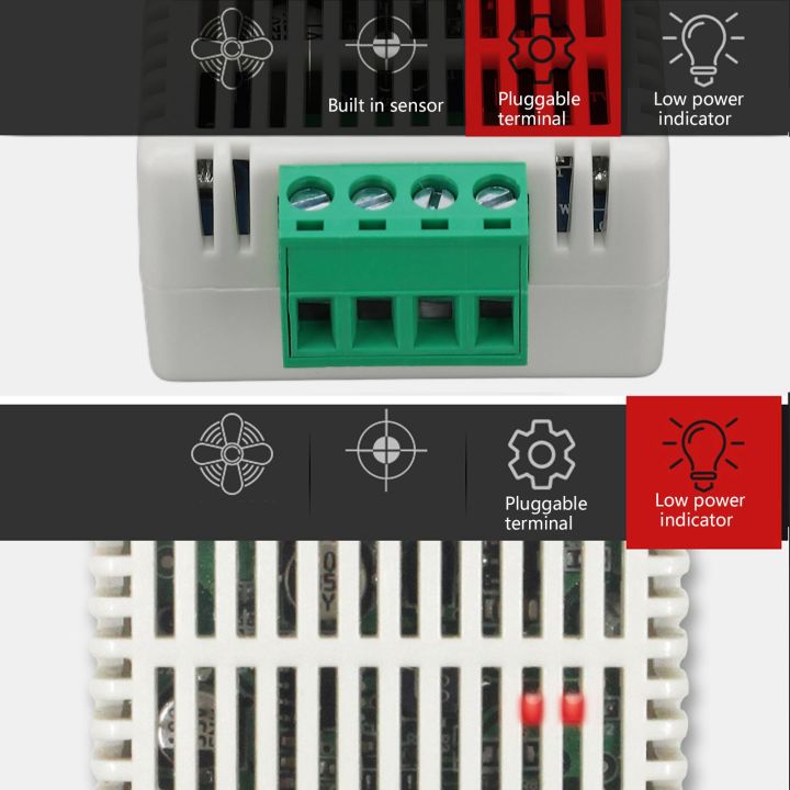 โมดูลตัวแปลงสัญญาณอุณหภูมิความชื้นเครื่องส่งสัญญาณตรวจจับความชื้น-rs485ป้องกันสัญญาณรบกวนสัญญาณสำหรับตู้กระจายสินค้าไฟฟ้า