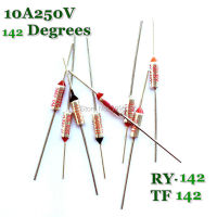 RY 10pcs/lot New Micro thermal fuse 10A250V 142 Degrees Tf 142 C Mini temp fuse metal shell Thermal Cutoff RY-142 RY142 Electrical Circuitry Parts