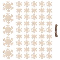 Snowflake Wooden Cutout Snowflake Wooden Chips Decorations Blank Snowflake Wooden Ornaments