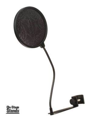 On Stage  ASVS6-GB Pop Blocker ตัวกันเสียงลม Pop Filter แบบแผ่นไนลอน ขนาด 6 นิ้ว พร้อมตัวจับไมค์ + ก้านปรับตำแหน่ง 13 นิ้ว