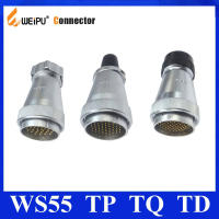 เดิม Weipu เชื่อมต่อ WS55 TQ TP TD 4 7 40 53 61ขา WS55ชายแขนท่อพลาสติกโลหะท่อสายเคเบิลเสียบขั้วต่อสายไฟ