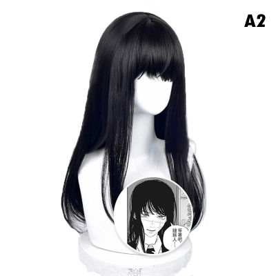 Luhuiyixxn Anime Chainsaw Man Mitaka Asa Cosplay Wig Asa Mitaka Long Black Hair Party Wigs