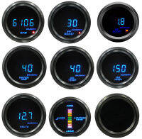 รถ Digital Gauge 52Mm Turbo Boost PSI BAR ความดันน้ำมันเครื่องวัดอุณหภูมิน้ำน้ำมันโวลต์มิเตอร์ Tachometer RPM Meter พร้อมไฟเตือน