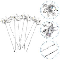 Boomss【New】 4 pcs Rhinestone คลิปผมตกแต่ง Bobby Hairpins U รูปงานแต่งงานอุปกรณ์เสริมผม