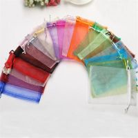 25/50pcs Wedding Party Gift Bags Pouches Organza Bags Jewelry Packaging Bags Wedding Decoration Supplies Drawstring Bags 70
