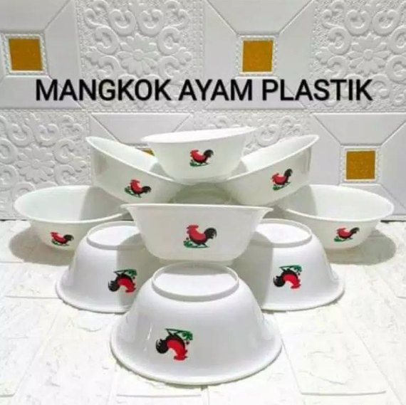 Mangkok Bakso Plastik Cap Ayam Jago Isi 12 Pcs Mangkok Plastik Tahan