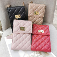 Mobile phone coin purse female messenger small bag 2019 new autumn mini diamond lock mobile phone bag shoulder bag