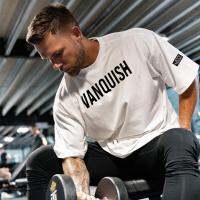 Mens T-shirts Cotton Round Neck Oversized T-Shirt Summer New Sports Fitness Short Sleeve Gym Running Training Fitness Clothing