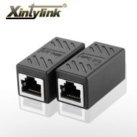 Xintylink ตัวเชื่อมต่อ Rj45 Cat7 Cat6 Cat5e ตัวแปลงไฟฟ้า2เต้ารับ Cat 6 8p 8c กล่องขยายสัญญาณ Rg Rj 45 Rg45สายเคเบิลอีเทอร์เน็ตอะแดปเตอร์ตัวเมีย