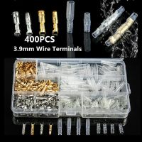 ☈ 400/240/120Pcs 3.9mm/ Car Auto Motorcycle Bullet Terminal Male Female Wire Bullet Crimp Connectors Terminal Insulation Sheath