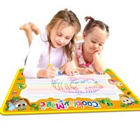 59*36CM Rainbow Magic Water Drawing Mat &amp; 2 Pens Doodle Coloring Mat Painting Board Educational Toys for Kids Birthday Gift