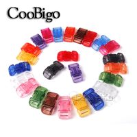 10pcs Release Buckle Clip Clasp For Webbing Strap Belt Backpack Bracelet Dog Collar Plastic Clear Colorful Curved Buckle