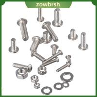 ZOWBRSH 540PCS 304สแตนเลสสตีล ชุดน็อตและสลักเกลียว M3 M4 M5 M6 สกรูเมตริก พร้อมประแจหกเหลี่ยม Bolts and NUTS washers Assortment KIT มืออาชีพด้านการ