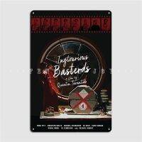 Inglourious Basterds ป้ายโลหะภาพยนตร์ทางเลือกสำหรับคลับบ้านและการตกแต่งโรงรถที่สมบูรณ์แบบสำหรับคนรักภาพยนตร์และแฟนๆของ Quentin Tarantino