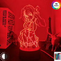 3d Led Lamp Anime High School DxD Xenovia Quarta for Bedroom Decorative Nightlight Birthday Gift Acrylic Led Night Light