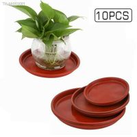 ∈ 10pcs Round Plastic Saucer Planter Plant Pot Saucers Water Tray Base Red Solid Color Garden Flowerpot Drip Tray Planter Balcony