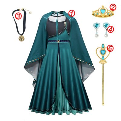 Anna Girls Dress Princess Dress for Girl Carnival Childrens Birthday Party Clothing Kids Fancy Cosplay Anna Queen Costume