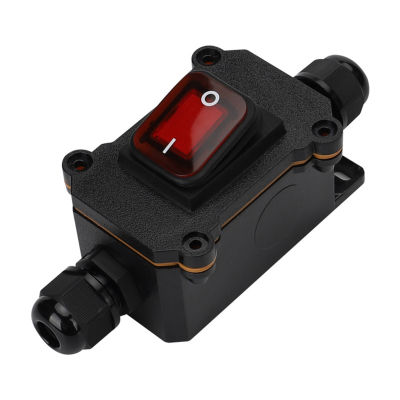 With LED Red Light Outdoor DC 25A Install Refit 2 Position High-power Joystick Buttons 12 V Rocker Connection Waterproof Inline Cable Switch