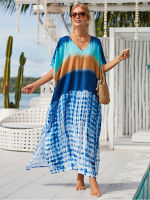 2023 Long Beach Dress Cover-Ups สำหรับผู้หญิง Pareo De Plage ชุดว่ายน้ำ Cover Up Beach Sarongs ชุดว่ายน้ำ Kaftan Beachwear Q1476