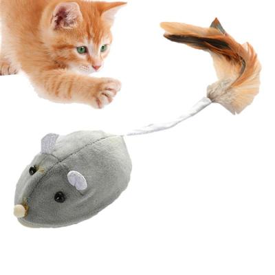 ของเล่นแมวในร่มเมาส์ไร้สาย USB เมาส์คลานไฟฟ้าสัตว์เลี้ยงแบบโต้ตอบแมวแท่งตลก