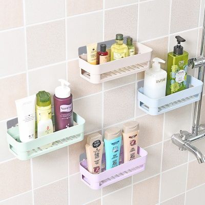 Kitchen Bathroom Wall-Mounted Rack Free Punching Toiletry Storage Rack Toilet Traceless Storage Rack Home Accessories Bathroom Counter Storage
