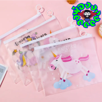 PONG unicorn กระเป๋าซิปล็อค ใส่เครื่องเขียน ใส่ของอเนกค์ประสงค์ ลายม้ายูนิคอร์น  จุของได้เยอะ กันน้ำ กระเป๋าซิปลอค กระเป๋าดินสอ