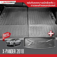 X PANDER 2018-ปัจจุบัน แผ่นกันรอยเบาะพนักพิงหลัง+ถาดท้ายอเนกประสงค์(ชุดรวม 5 ชิ้น)ยึดติดด้วยเทปกาว 3M แท้