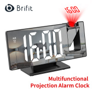 Brifit Projection Đồng hồ báo thức kỹ thuật số 7.8 Đồng hồ hiển thị gương