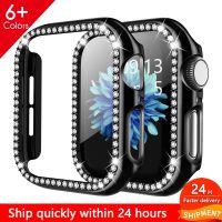 Bling Case Cover for Apple Watch 7 6 5 4 SE 44mm 40mm For Iwatch 42mm 38mm Diamond Screen Protective Cover 41mm 45mm Bumper Case