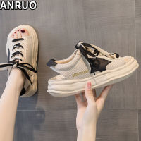 top●ANRUO womens sandals summer open toe 2022 new dissolving bottom wild fairy wind casual thick bottom beach Roman shoes